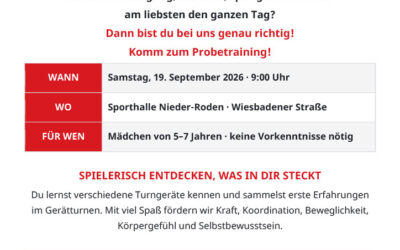 Probetraining für neue Fördergruppe