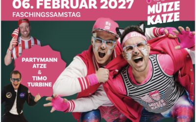 Kokolores-Ball 2027: Mütze Katze, Partymann Atze & Timo Turbine erobern Nieder-Roden!